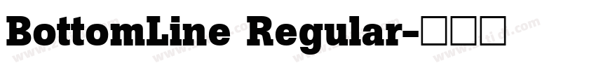 BottomLine Regular字体转换